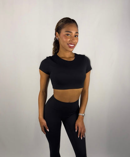 ‘BLACK’ cropped-tee