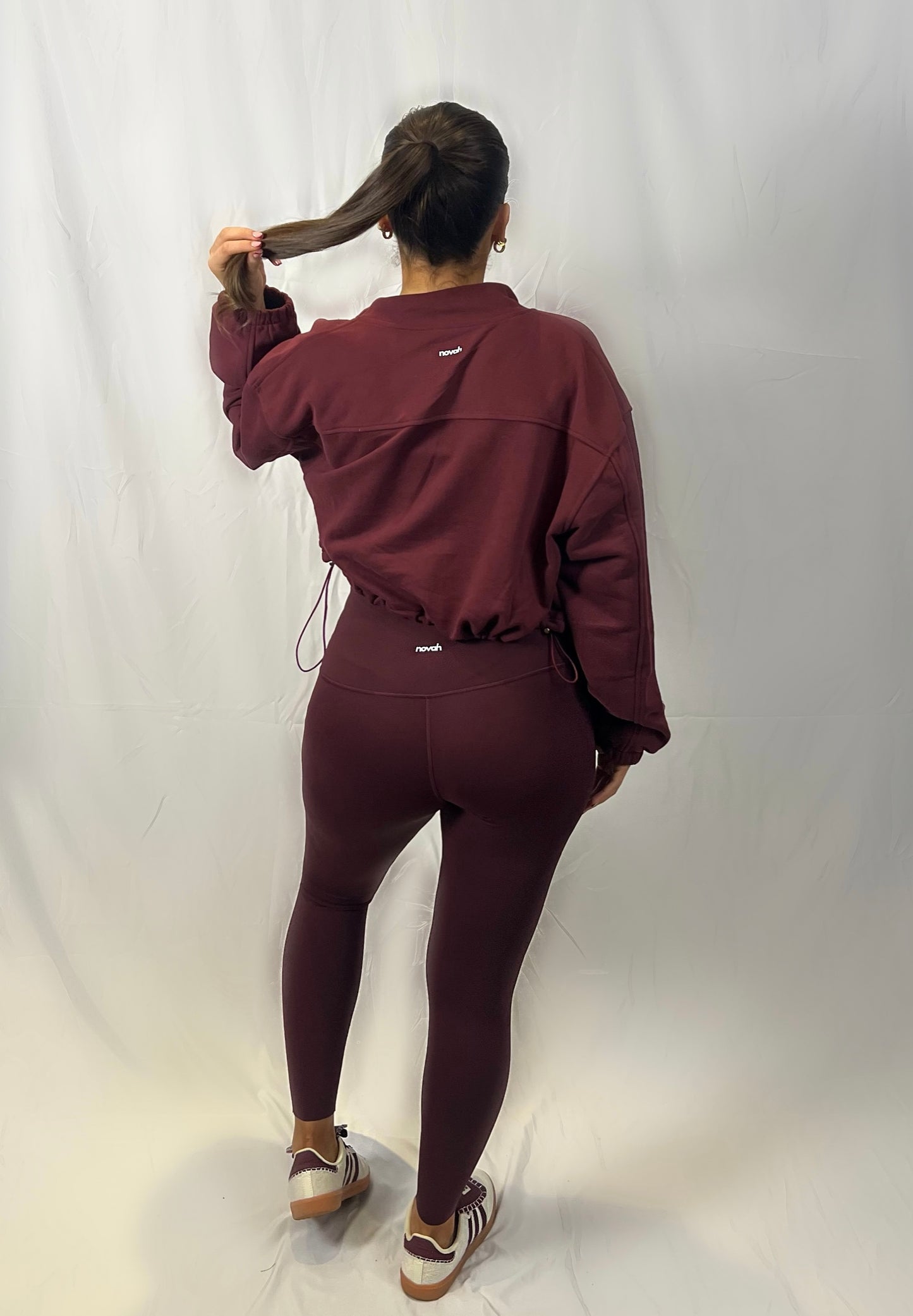 ‘BURGUNDY’ zip up jacket